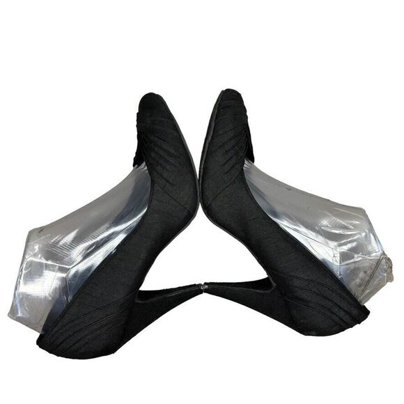 Rocket Dog Black Fabric Ruched Round Toe Stiletto Heel Pumps Size 8.5 M‎ - Picture 6 of 12